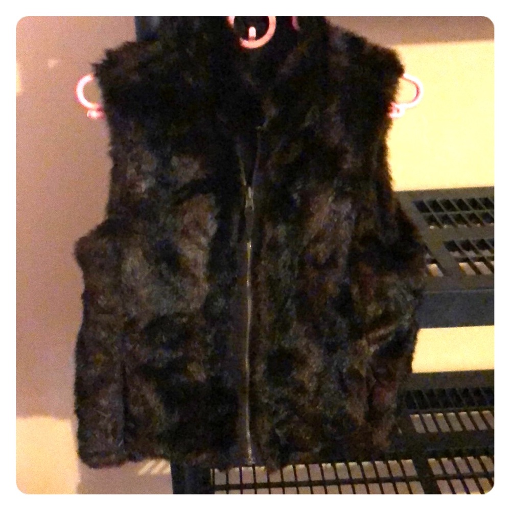 Faux fur vest